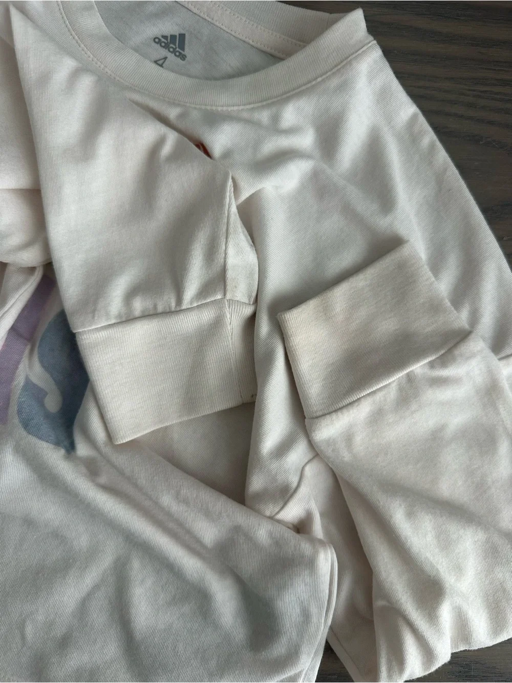ADIDAS GIRLS LONG SLEEVE GRAPHIC T-SHIRT & FLARE PANTS